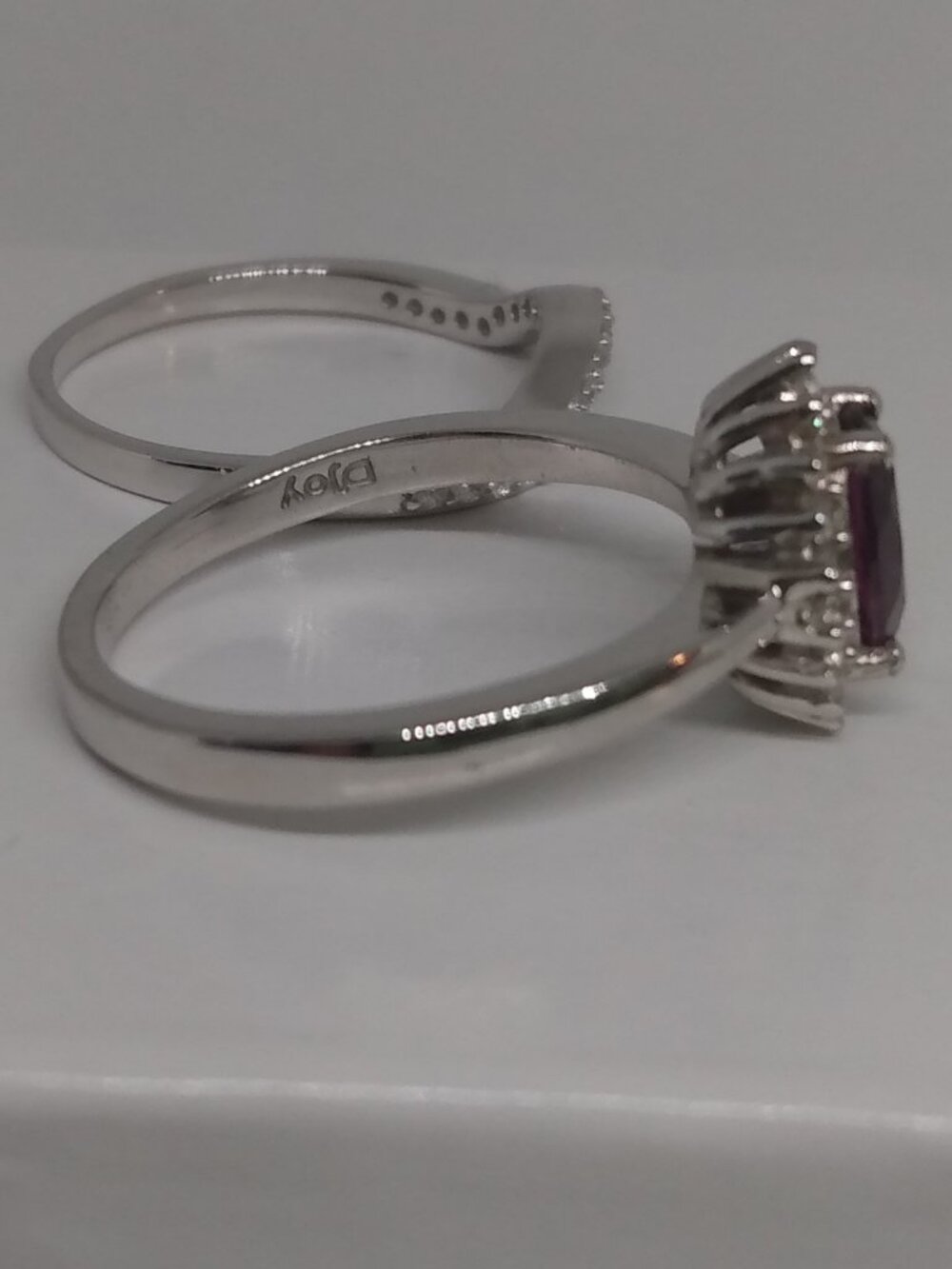 Rhodolite garnet halo ring - Picture 9 of 9